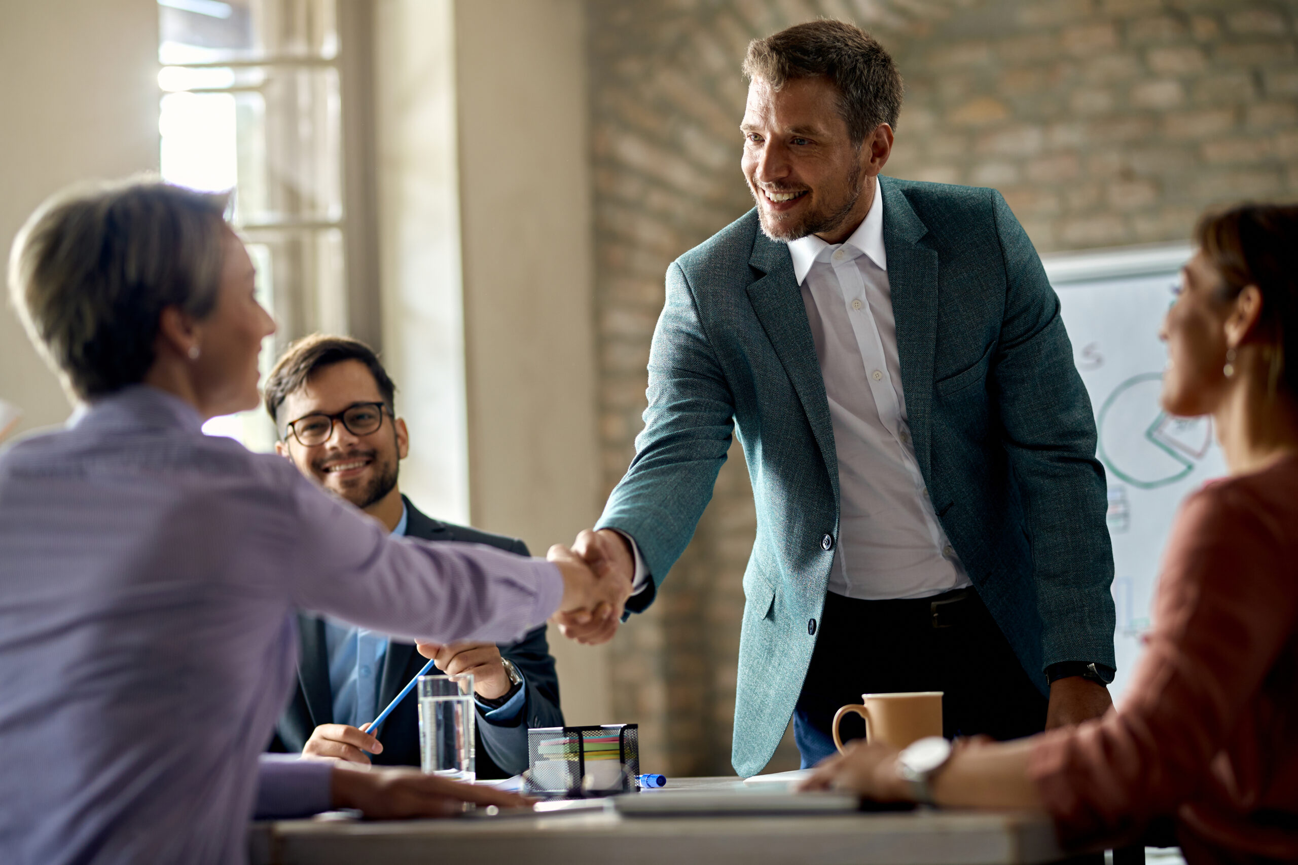 Business people shaking hands